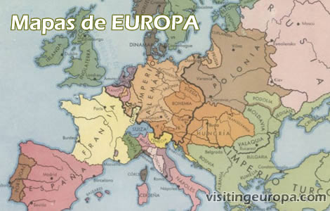 mapa de europa. Los antiguos imperios europeos